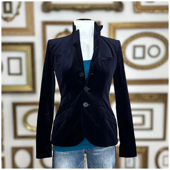 Ralph Lauren Black Label Velvet Equestrian Style Jacket - Picture 3 of 14